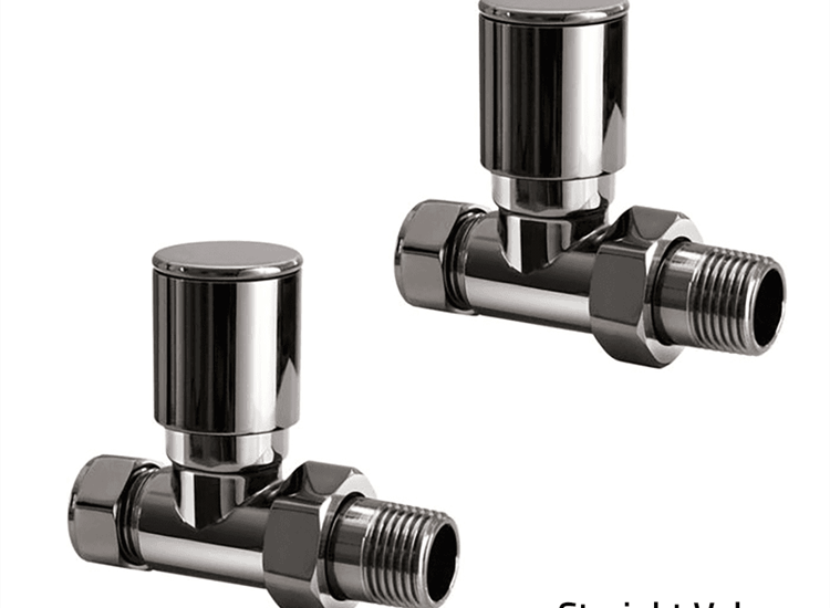 Round Black Nickel Radiator Valves (pair)